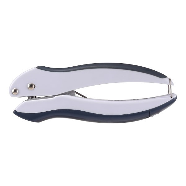 slide 6 of 10, BOSTITCH Ez Squeeze One-Hole Punch, 10 Sheet Capacity, Black/Gray, 1 ct