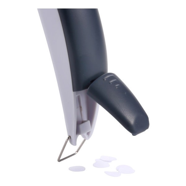 slide 5 of 10, BOSTITCH Ez Squeeze One-Hole Punch, 10 Sheet Capacity, Black/Gray, 1 ct