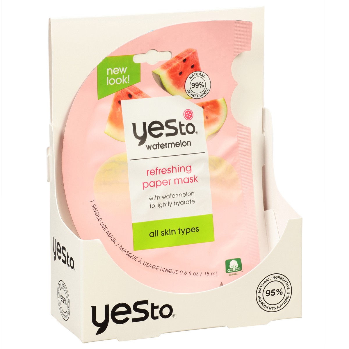 slide 7 of 8, Yes to Watermelon Super Fresh Paper Mask, 0.67 oz