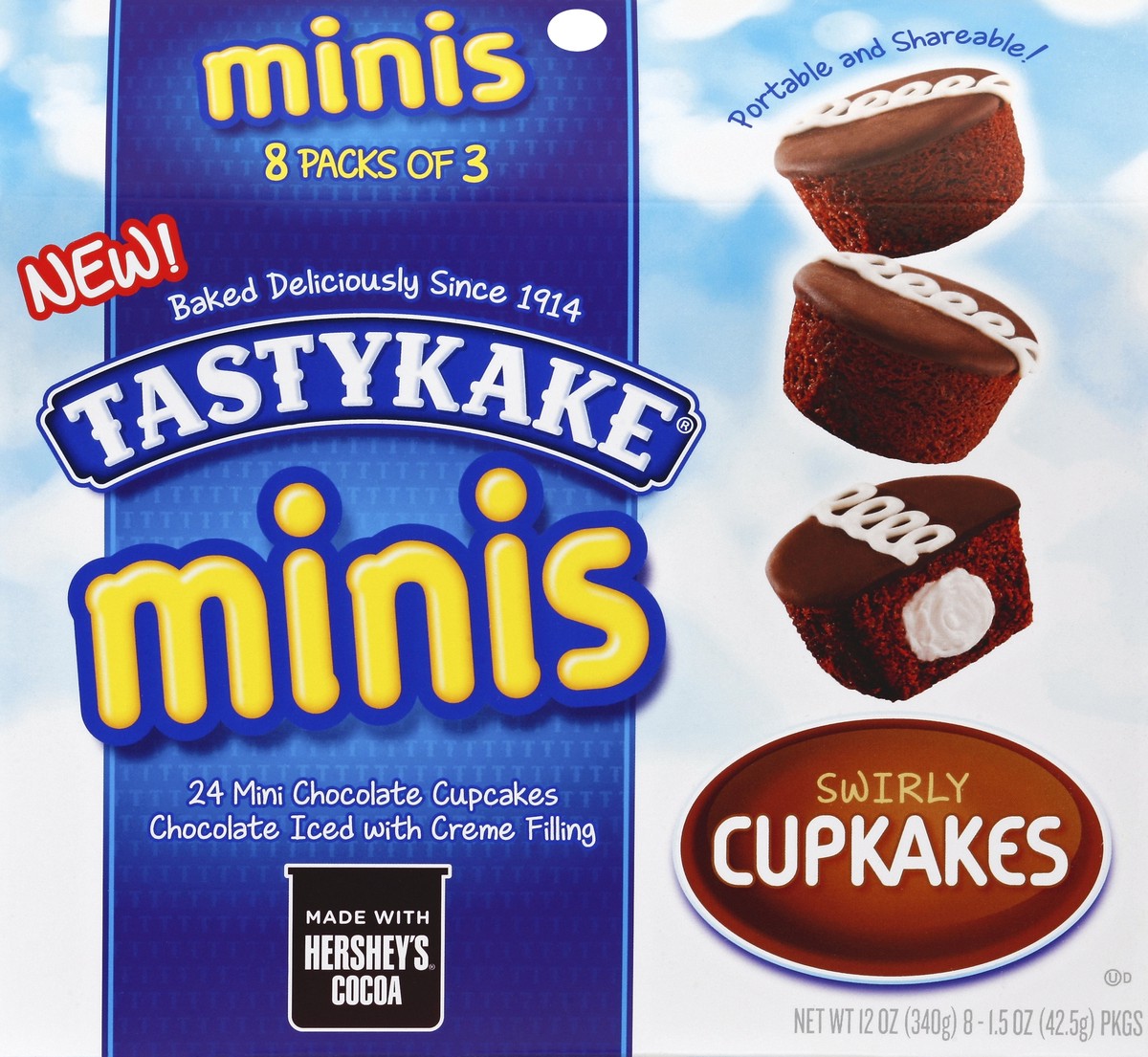 slide 4 of 4, Tastykake Mini Chocolate Swirly Cupcakes, 8 ct; 1.5 oz