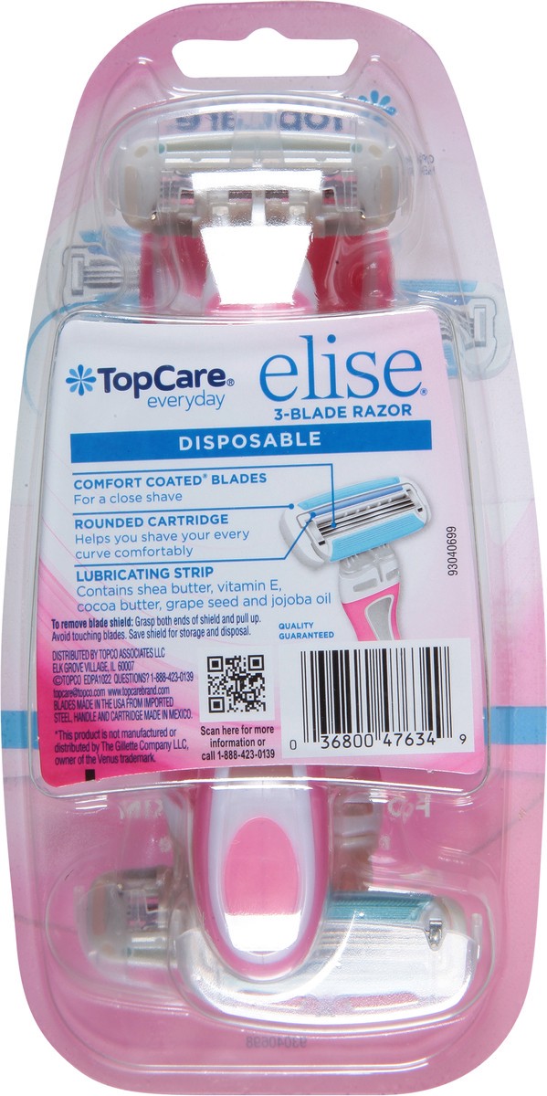 slide 7 of 9, Topcare Womens Triple Blade Razor, 3 ct