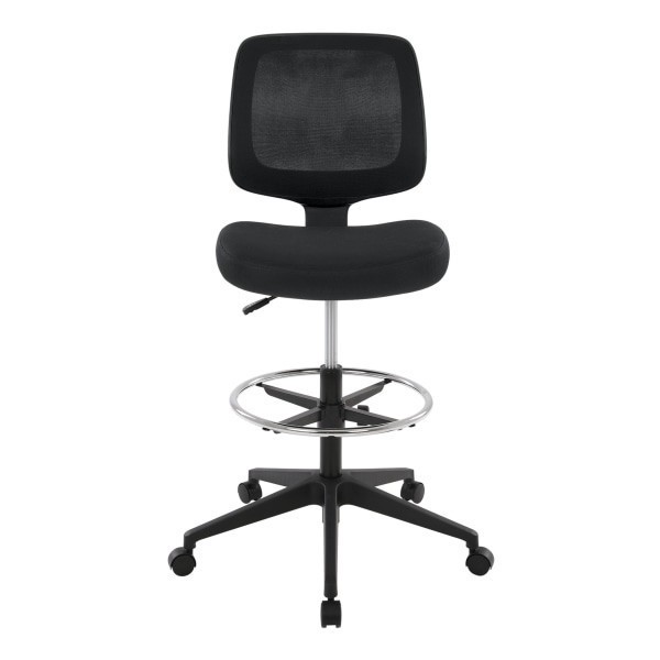 slide 7 of 10, Realspace® Laristo Mesh/Fabric Mid-Back Drafting Chair, Black, BIFMA Compliant, 1 ct