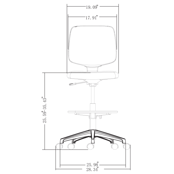 slide 4 of 10, Realspace® Laristo Mesh/Fabric Mid-Back Drafting Chair, Black, BIFMA Compliant, 1 ct