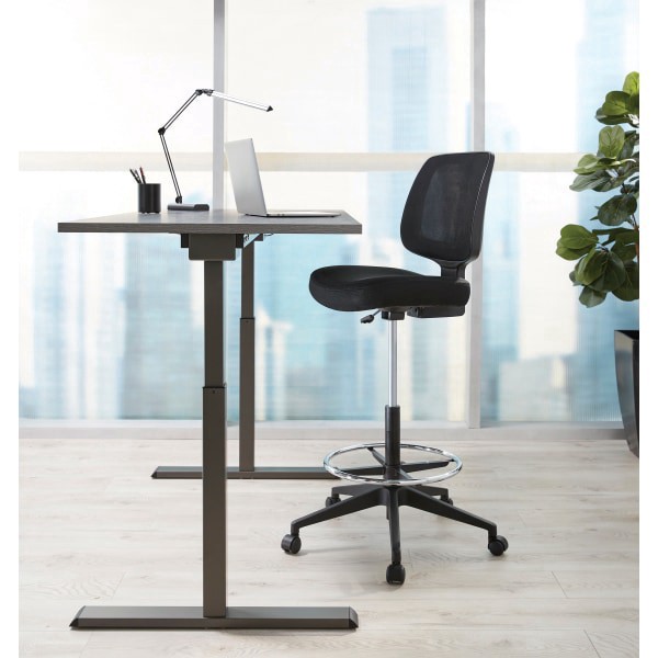 slide 9 of 10, Realspace® Laristo Mesh/Fabric Mid-Back Drafting Chair, Black, BIFMA Compliant, 1 ct