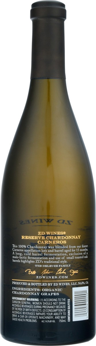 slide 4 of 13, ZD Reserve Carneros Chardonnay 750 ml, 750 ml