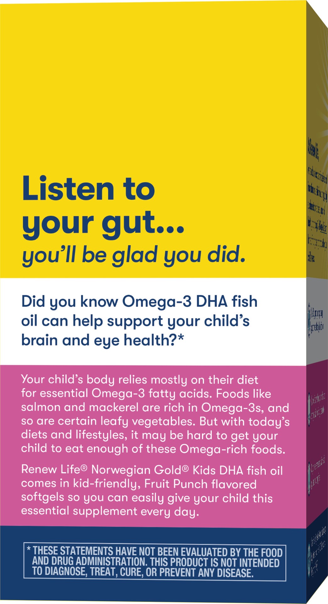 slide 3 of 5, Renew Life Norwegian Gold Kids DHA Fish Oil Supplement – 60 Chewable Softgels, 200 Mg, 60 ct