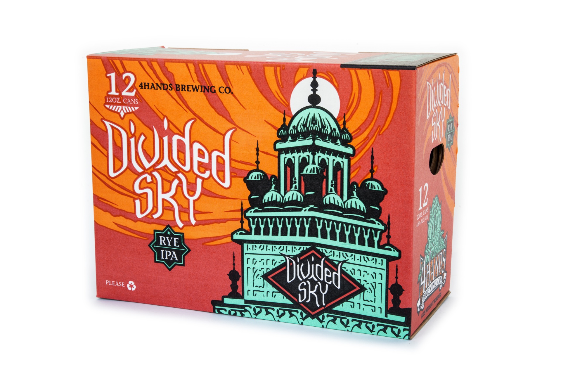slide 1 of 1, 4 Hands Brewing Co. 4hands Divided Sky Rye Ipa, 12 ct; 12 fl oz