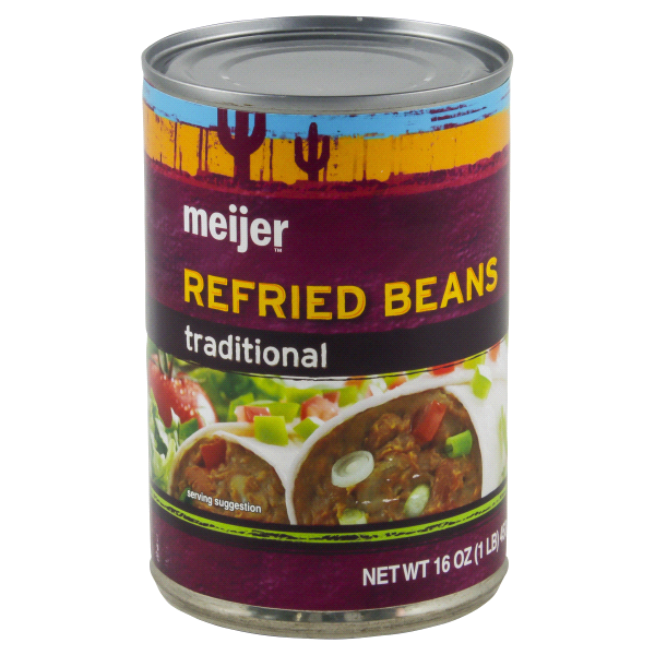 slide 1 of 3, Meijer Traditional Refried Beans, 16 oz