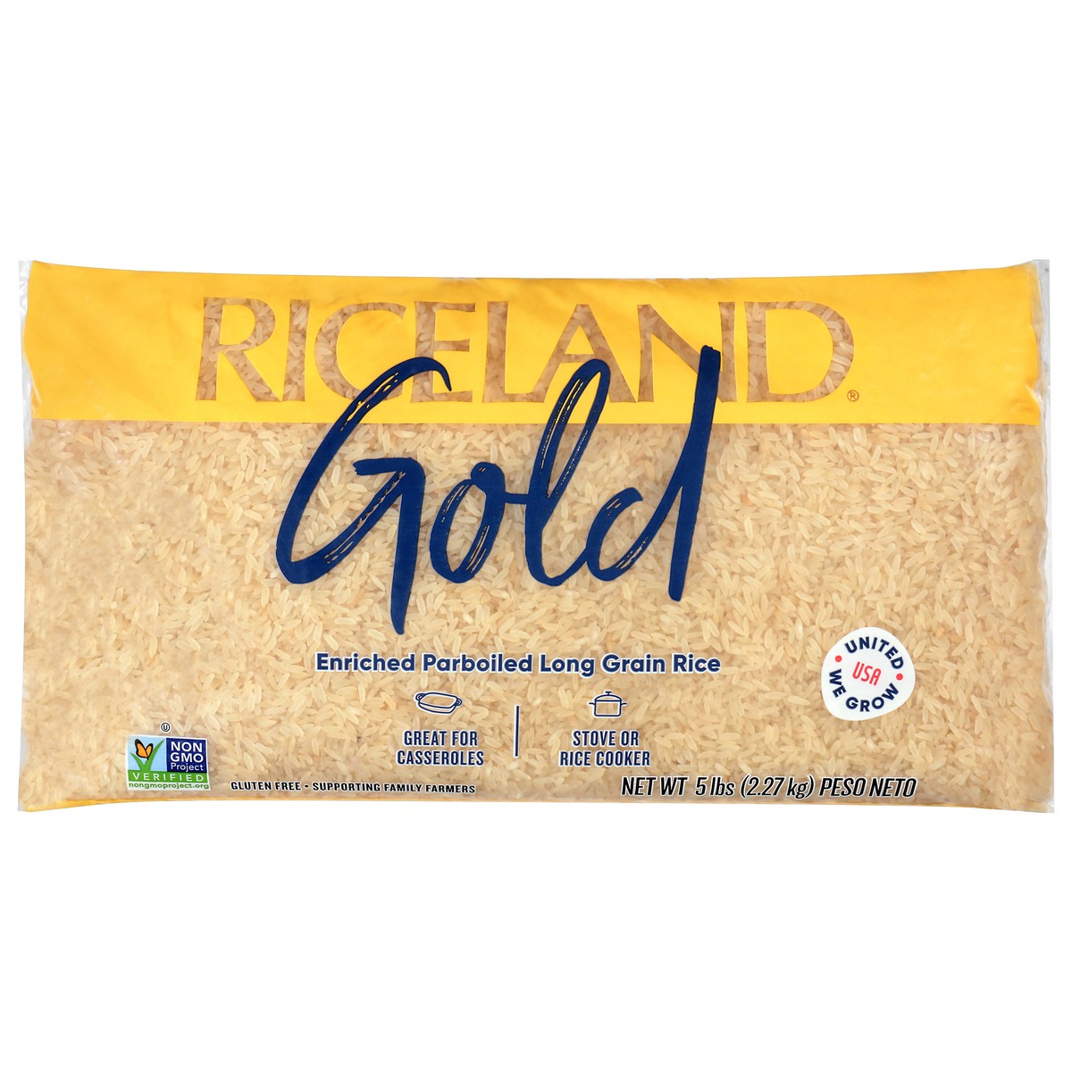 slide 1 of 5, Riceland Gold Enriched Parboiled Long Grain Rice 5 lb, 5 lb