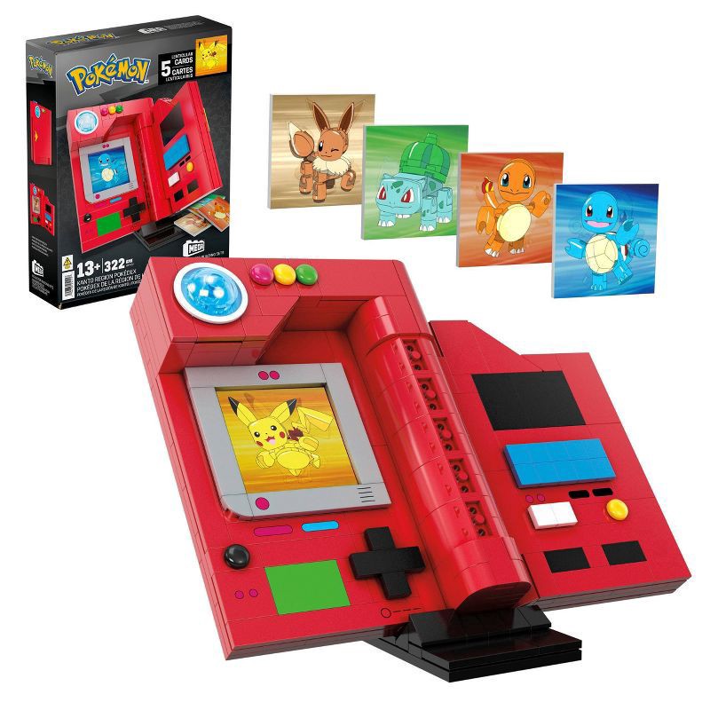 slide 1 of 6, Mega Brands MEGA Pokémon Kanto Region Pokédex Building Kit (322Pieces) for Collectors, 322 ct