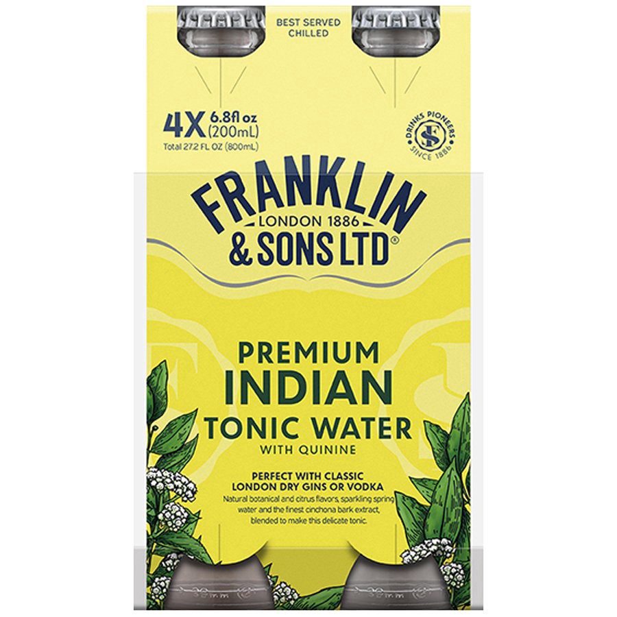 slide 1 of 1, Franklin & Sons Tonic Water 4 pk Bottles, 6.8 oz