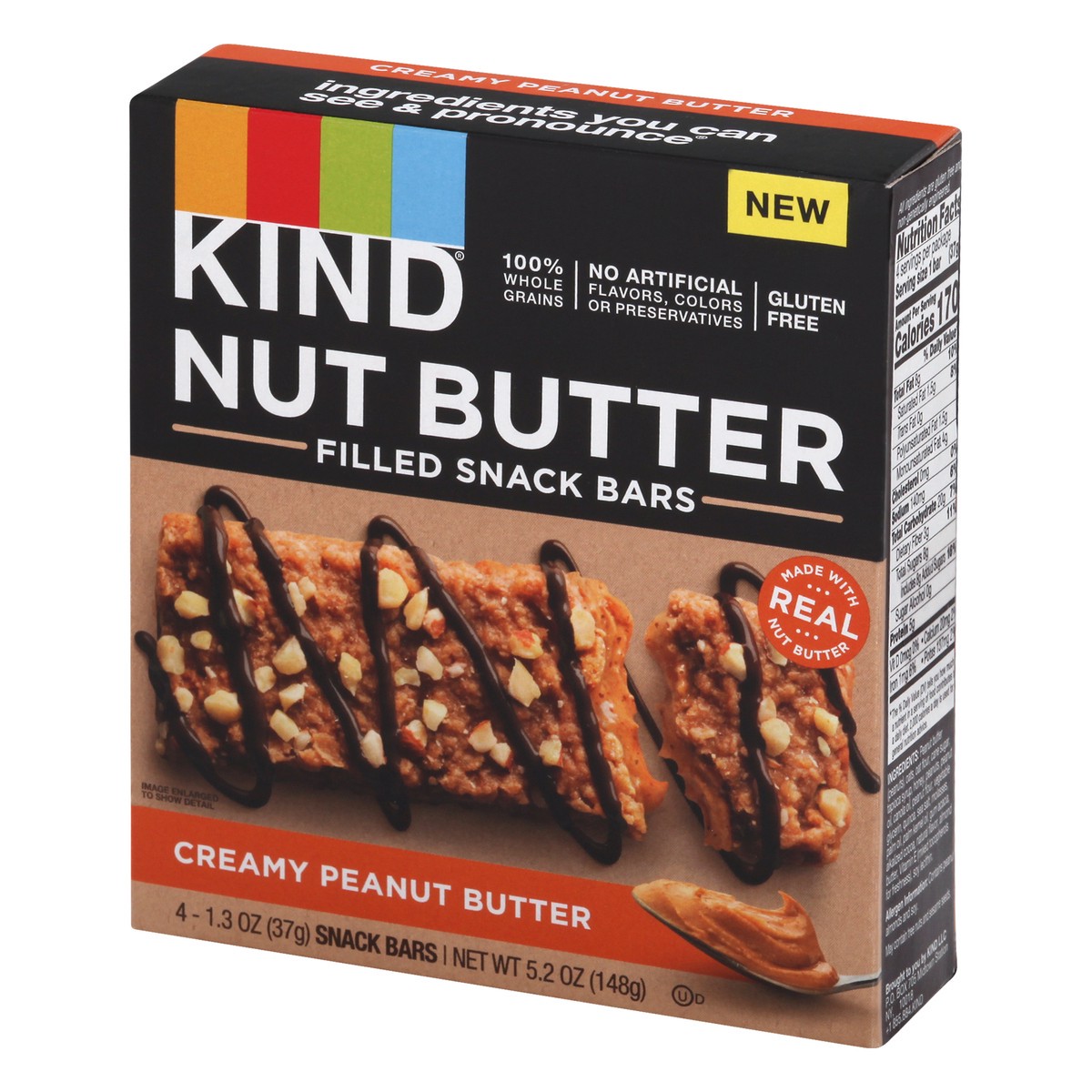 slide 3 of 9, KIND Nut Butter Filled Creamy Peanut Butter Snack Bars 4 ea, 4 ct