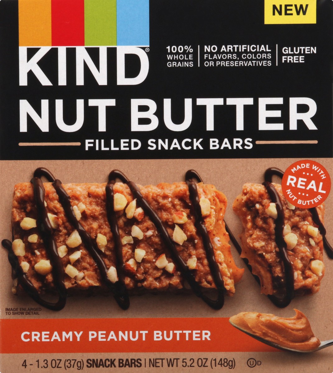 slide 6 of 9, KIND Nut Butter Filled Creamy Peanut Butter Snack Bars 4 ea, 4 ct