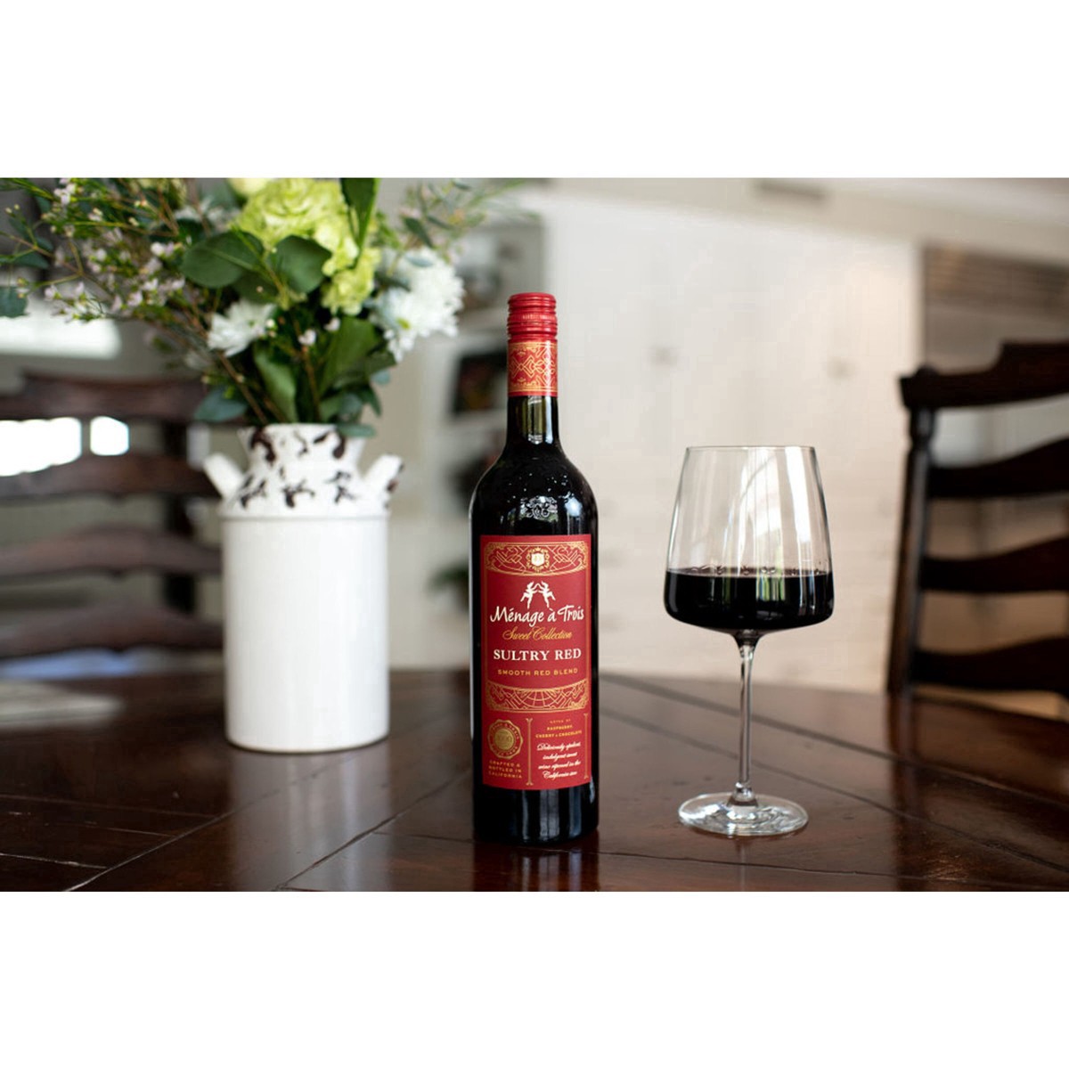 slide 4 of 14, Menage a Trois Sultry California Red Wine, 750 ml Glass Bottle, 9.5% ABV, 750 ml