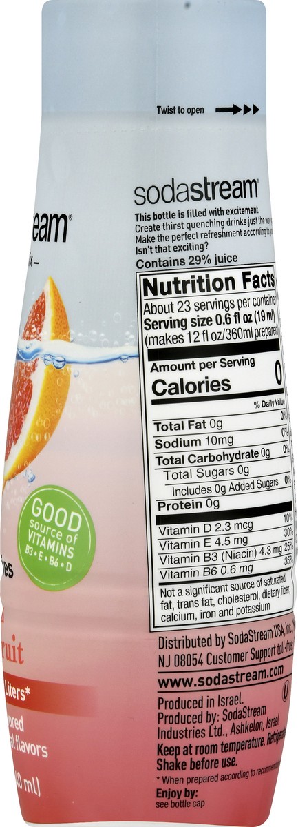 slide 6 of 12, SodaStream Classics Zero Pink Grapefruit Drink Mix 14.9 fl oz, 14.9 fl oz