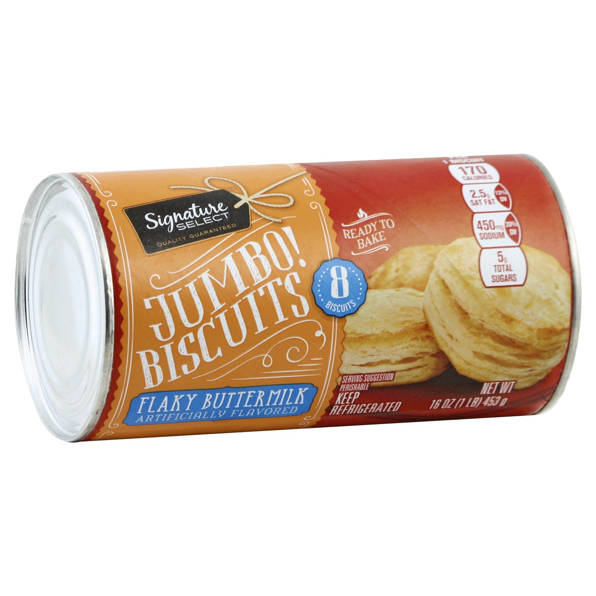 slide 1 of 3, Signature Select Flaky Layers Buttermilk Biscuits Jumbo! 8 ea, 8 ct