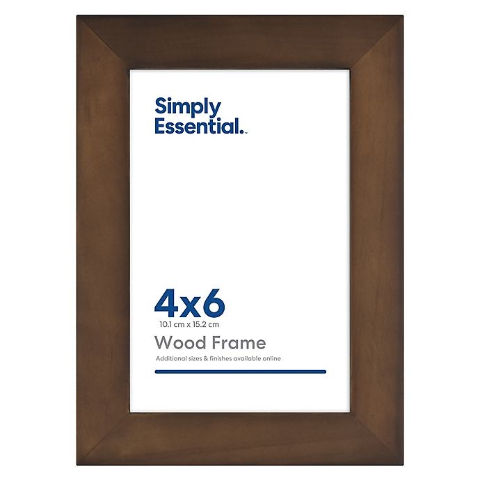 slide 1 of 1, Simply Essential Gallery Wood Picture Frame - Walnut, 4 in x 6 in