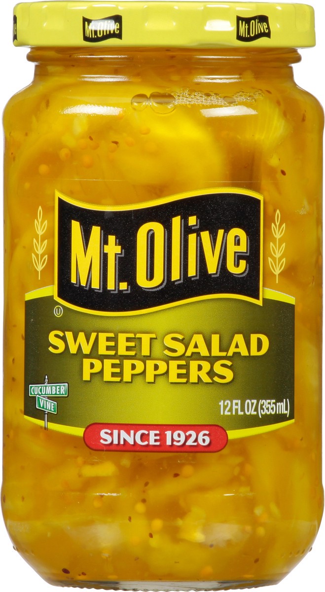 slide 1 of 6, Mt. Olive Sweet Salad Peppers Salad Peppers 12 fl oz Jar, 12 fl oz