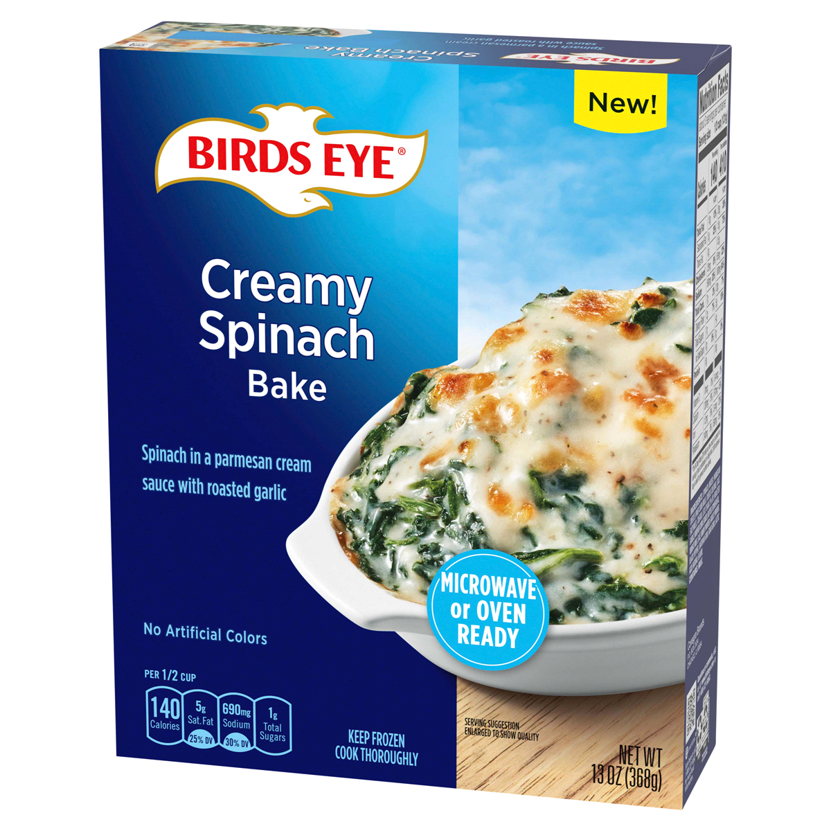 slide 1 of 1, Birds Eye Creamy Spinach Bake, Frozen Vegetable, 13 oz