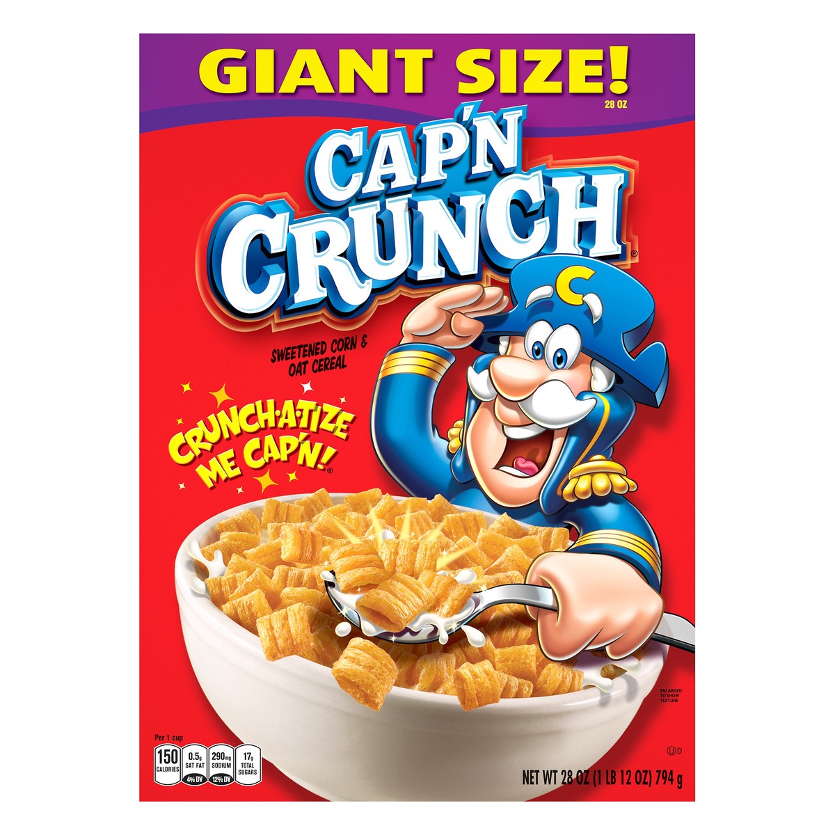 slide 7 of 7, Cap'n Crunch Sweetened Corn & Oat Cereal 28 Oz, 28 oz