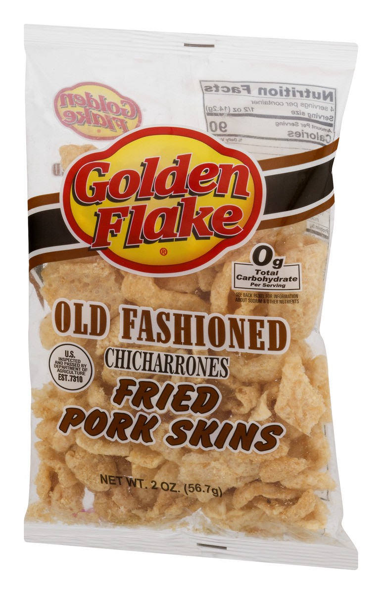 slide 11 of 11, Golden Flake Old Fashioned Chicharrones Fried Pork Skins, 2 oz