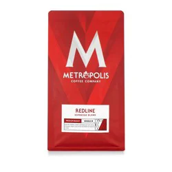Metropolis Redline Espresso Medium Dark Roast Whole Bean Coffee- 10.5 oz