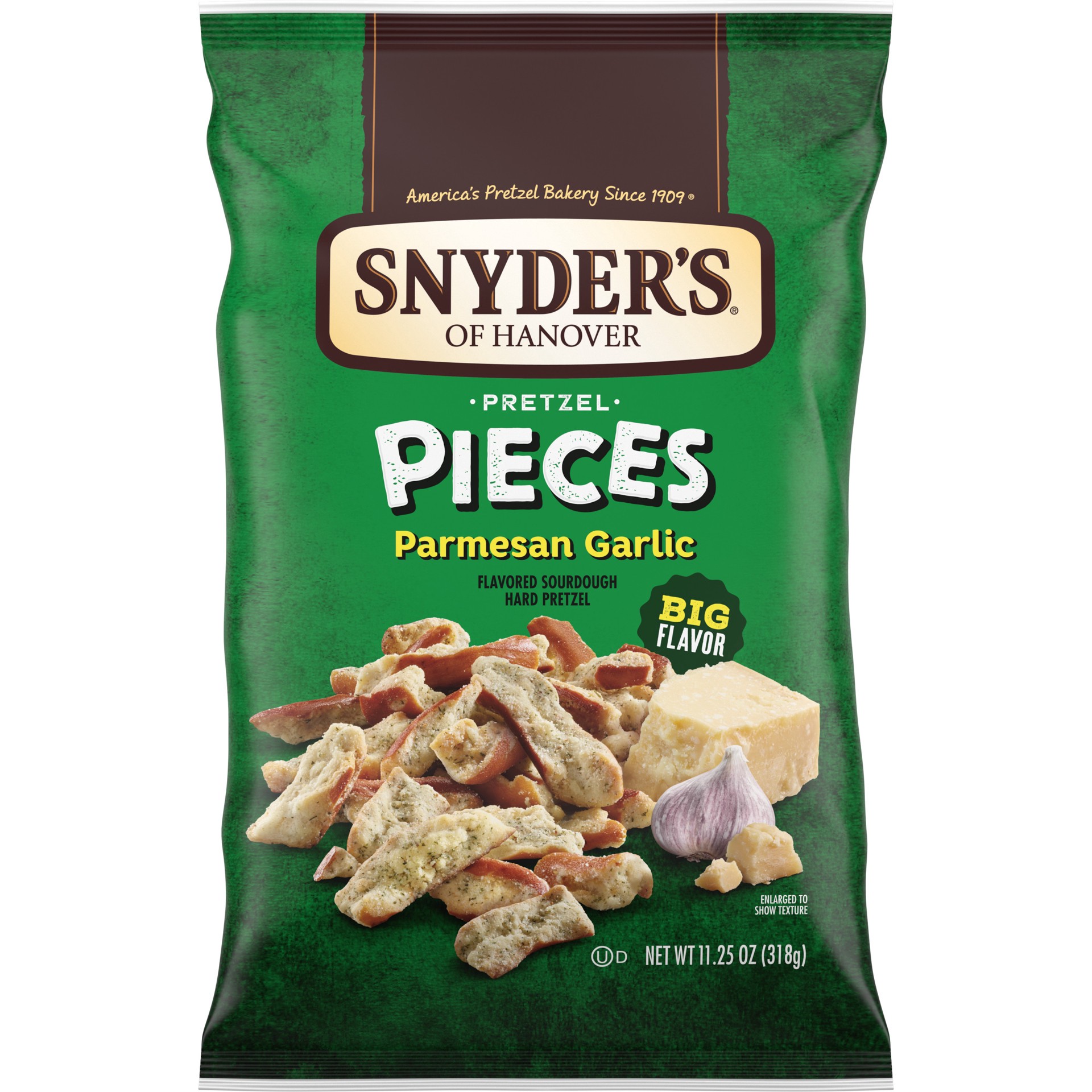slide 1 of 1, Snyder's of Hanover Parmesan Garlic Flavored Pretzel Pieces, 11.25 oz Bag, 11.25 oz