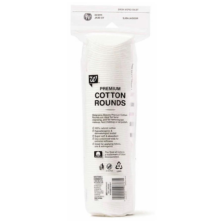 slide 2 of 2, Walgreens Premium Cotton Rounds, Soft, Smooth & Luxurious, 80 ct