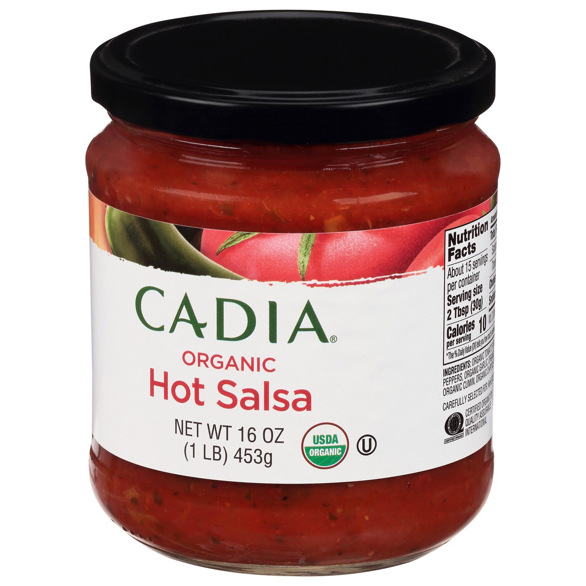 slide 6 of 14, Cadia Organic Hot Salsa 16 oz, 16 oz