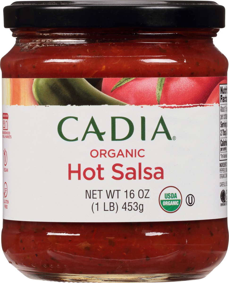 slide 8 of 14, Cadia Organic Hot Salsa 16 oz, 16 oz
