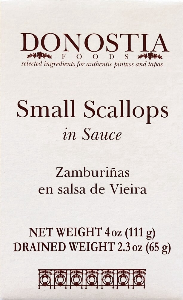 slide 1 of 1, Donostia Foods Small Scallops In Sauce, 4 oz