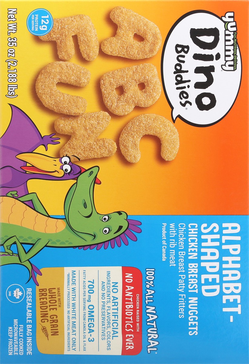 slide 7 of 9, Dino Buddies Yummy Alphabet-Shaped Chicken Breast Nuggets, 35 oz, 35 oz