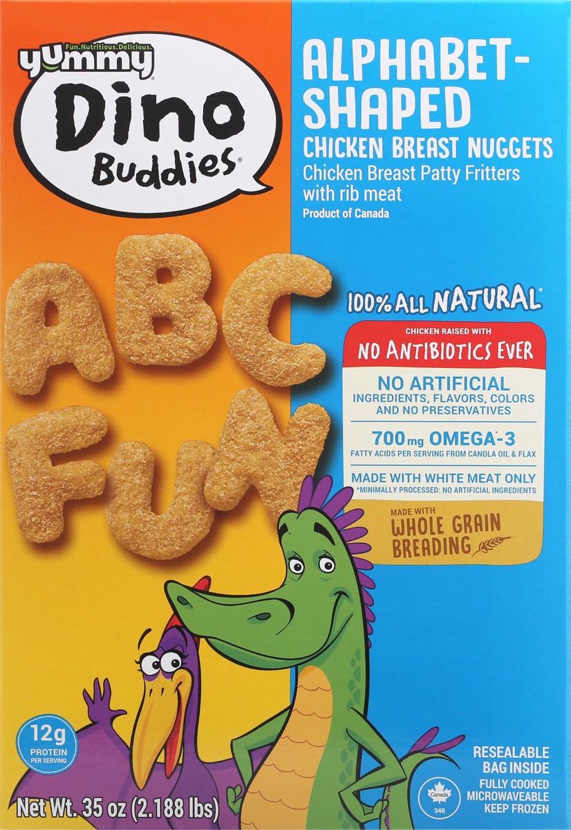 slide 8 of 9, Dino Buddies Yummy Alphabet-Shaped Chicken Breast Nuggets, 35 oz, 35 oz