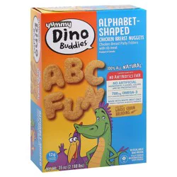 Dino Buddies Yummy Alphabet-Shaped Chicken Breast Nuggets, 35 oz