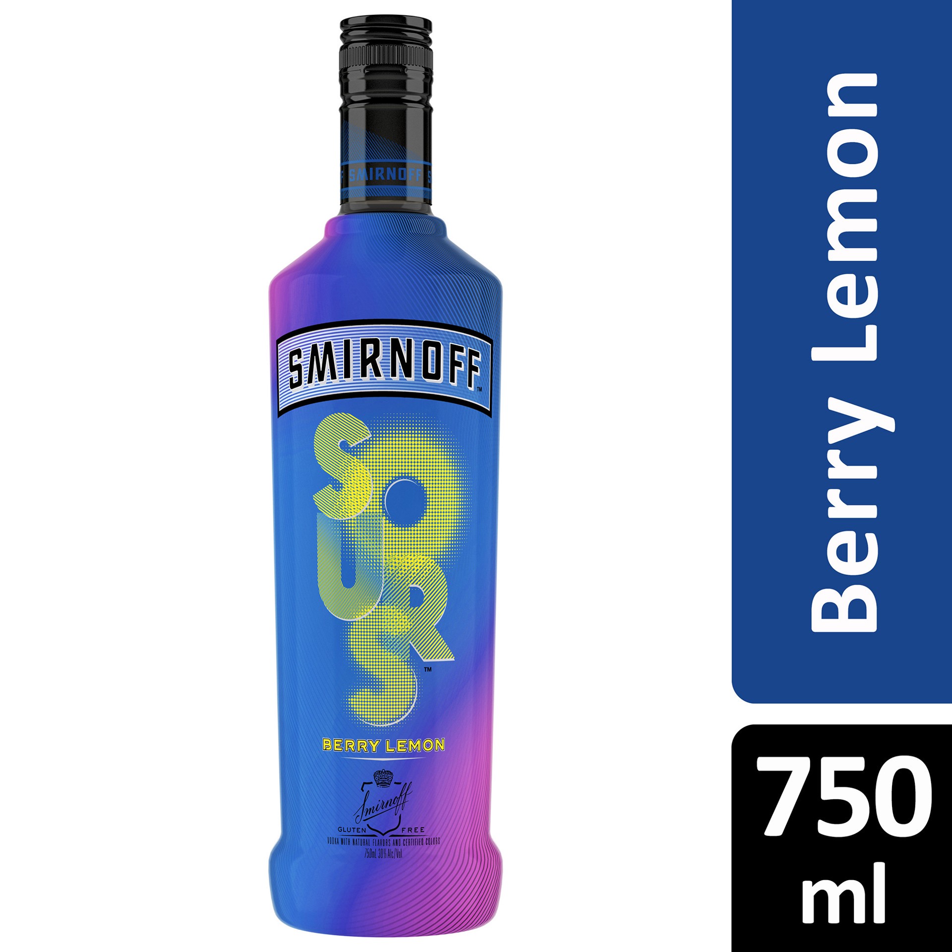 slide 2 of 4, Smirnoff Sours Berry Lemon Vodka, 750 ml