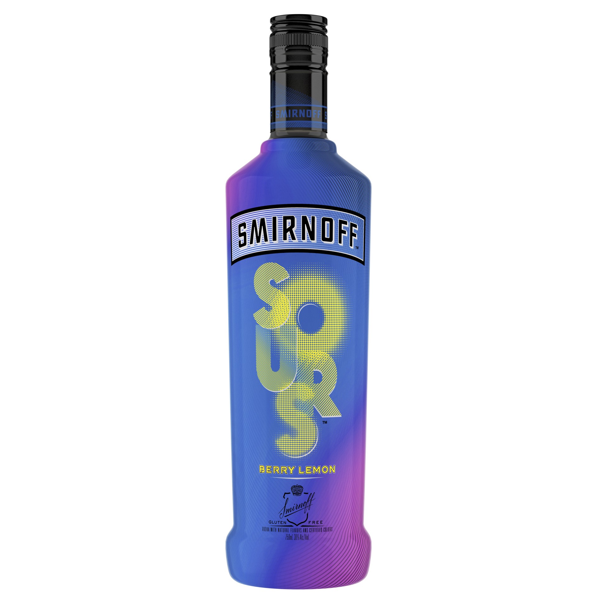 slide 1 of 4, Smirnoff Sours Berry Lemon (Vodka Infused with Natural Flavors) - 750 mL Bottle, 750 ml