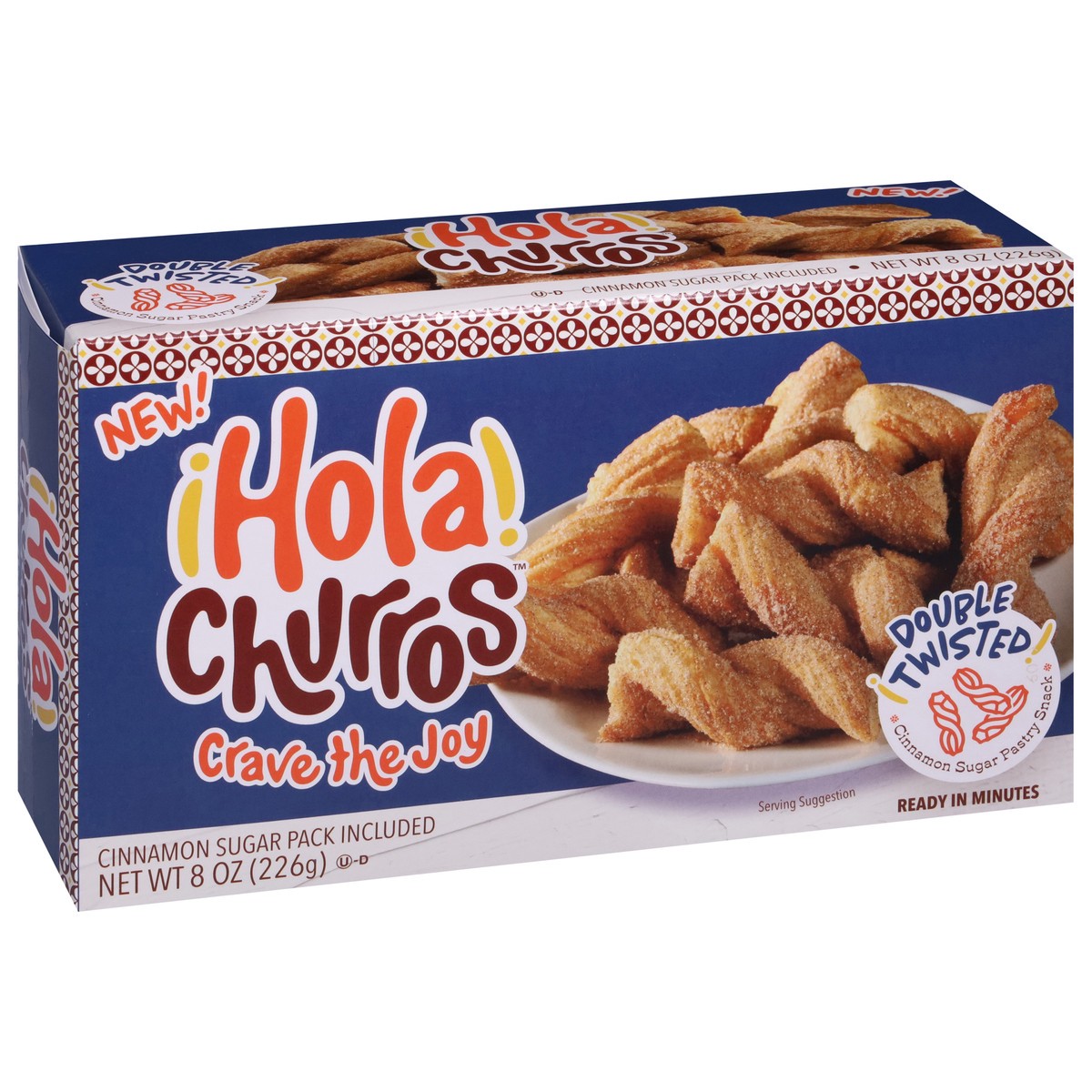 slide 8 of 12, Hola Churros! Double Twisted Cinnamon Sugar Pastry Snack 8 oz, 8 oz