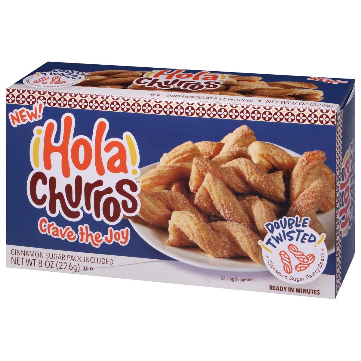 slide 5 of 12, Hola Churros! Double Twisted Cinnamon Sugar Pastry Snack 8 oz, 8 oz