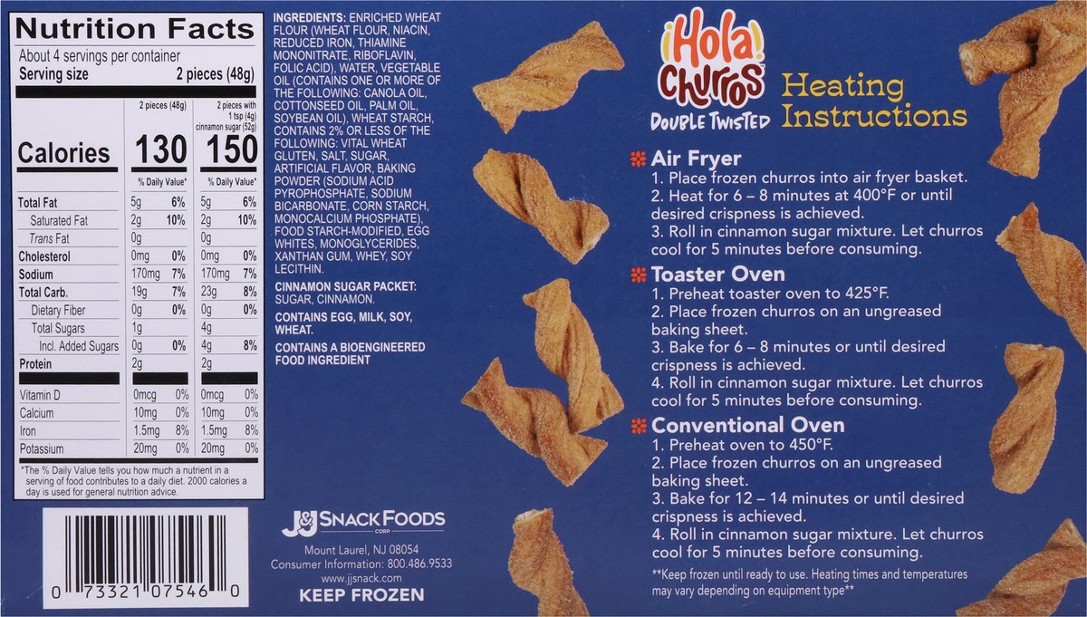 slide 6 of 12, Hola Churros! Double Twisted Cinnamon Sugar Pastry Snack 8 oz, 8 oz