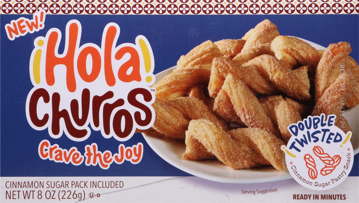 slide 7 of 12, Hola Churros! Double Twisted Cinnamon Sugar Pastry Snack 8 oz, 8 oz