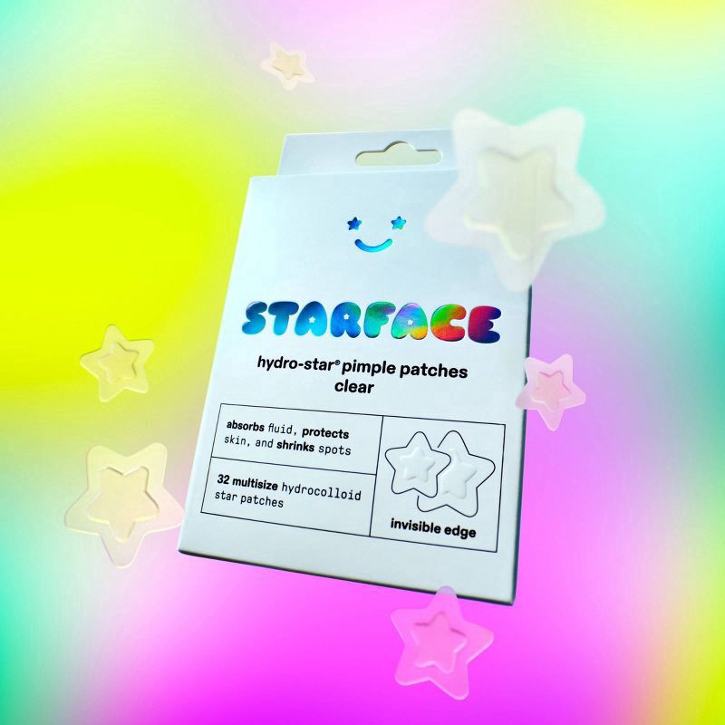 slide 5 of 5, Starface Hydro-Star Invisible Edge Pimple Patches Clear 32 Each, 32 ct