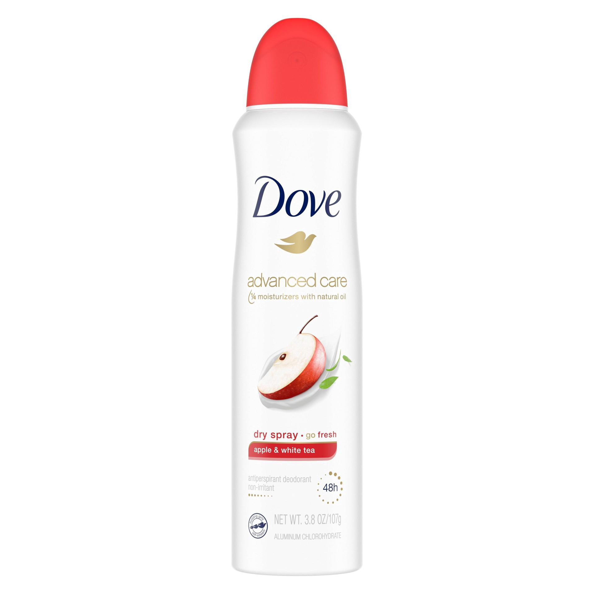 slide 3 of 61, Dove Advanced Care Antiperspirant Deodorant Spray Apple & White Tea, 3.8 oz, 3.8 oz