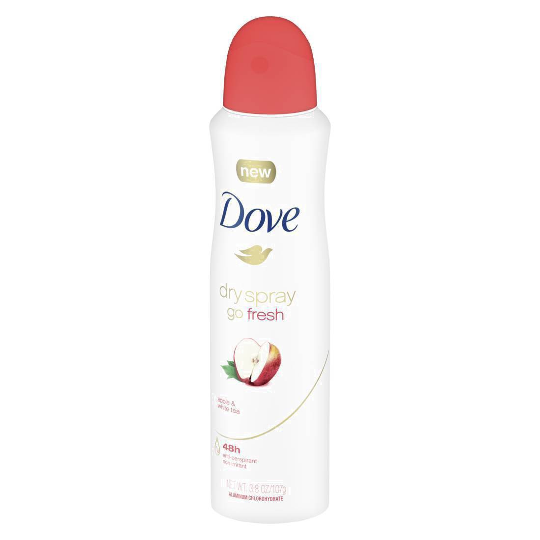 slide 13 of 61, Dove Advanced Care Antiperspirant Deodorant Spray Apple & White Tea, 3.8 oz, 3.8 oz