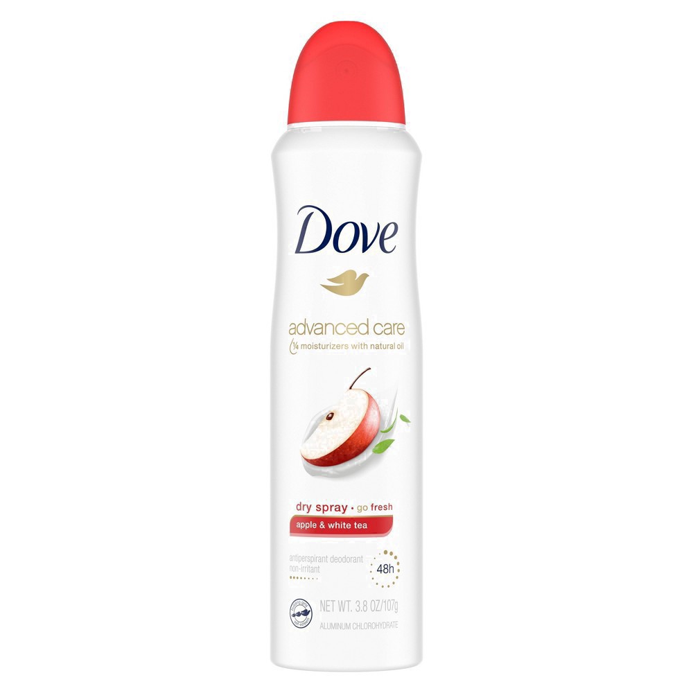 slide 58 of 61, Dove Advanced Care Antiperspirant Deodorant Spray Apple & White Tea, 3.8 oz, 3.8 oz