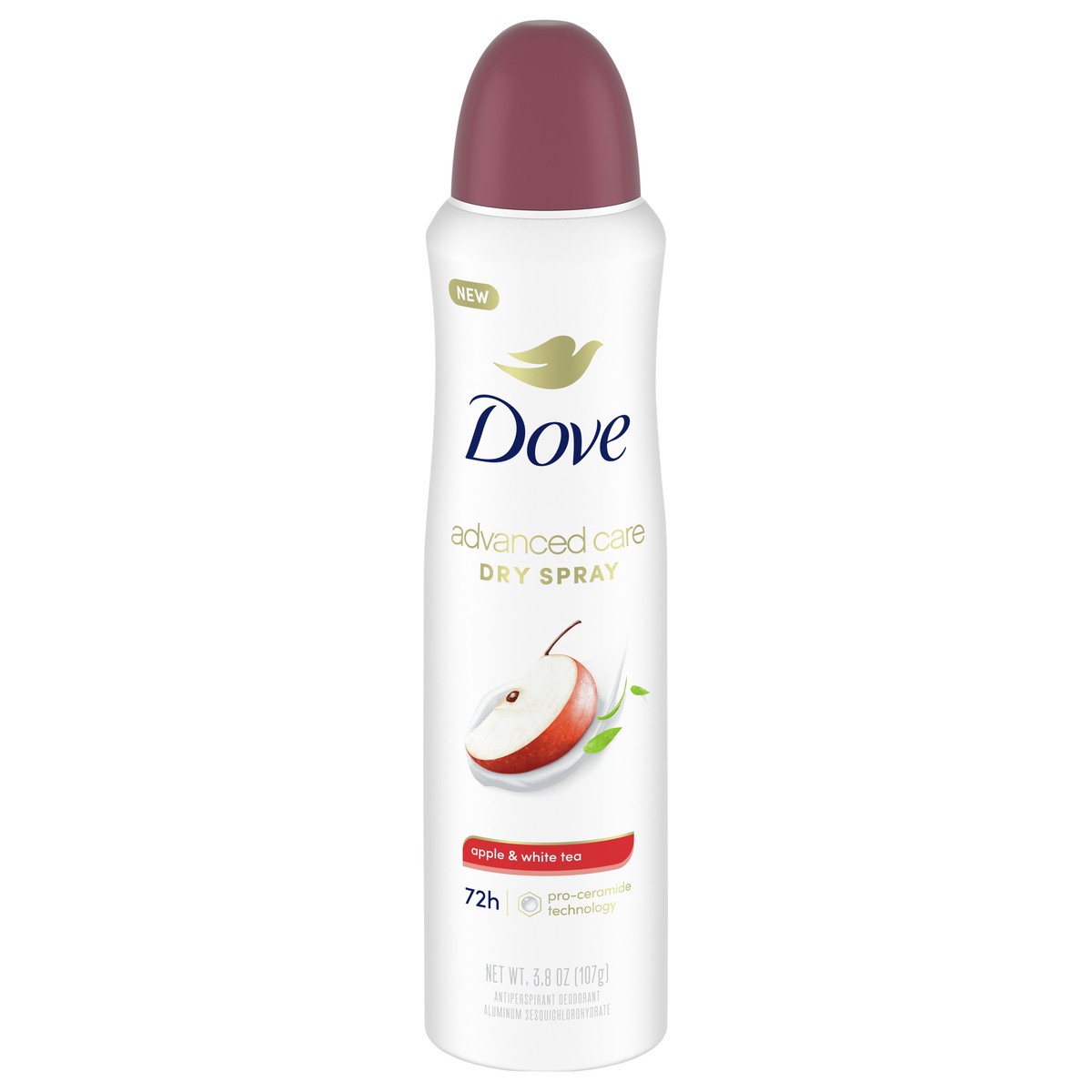 slide 1 of 61, Dove Advanced Care Antiperspirant Deodorant Spray Apple & White Tea, 3.8 oz, 3.8 oz