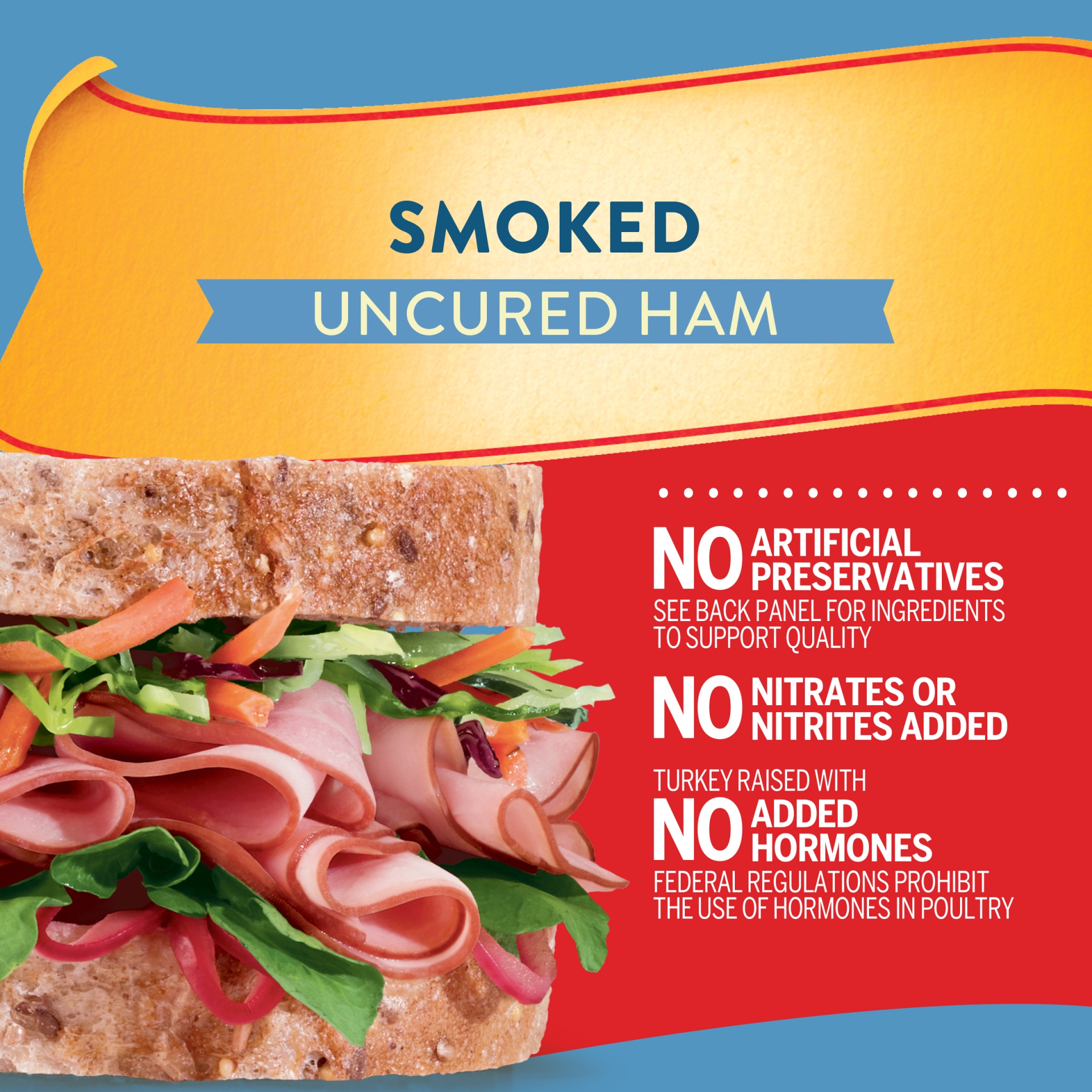 slide 2 of 9, Oscar Mayer Deli Fresh Smoked Uncured Ham Sliced Lunch Meat Tray, 9 oz