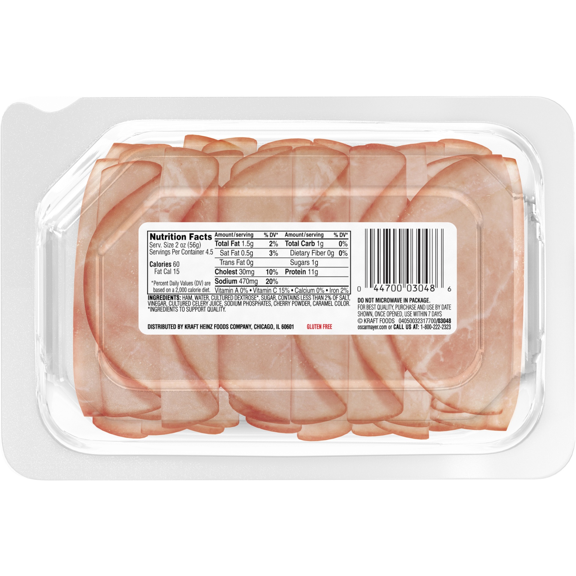 slide 7 of 9, Oscar Mayer Deli Fresh Smoked Uncured Ham Sliced Lunch Meat Tray, 9 oz