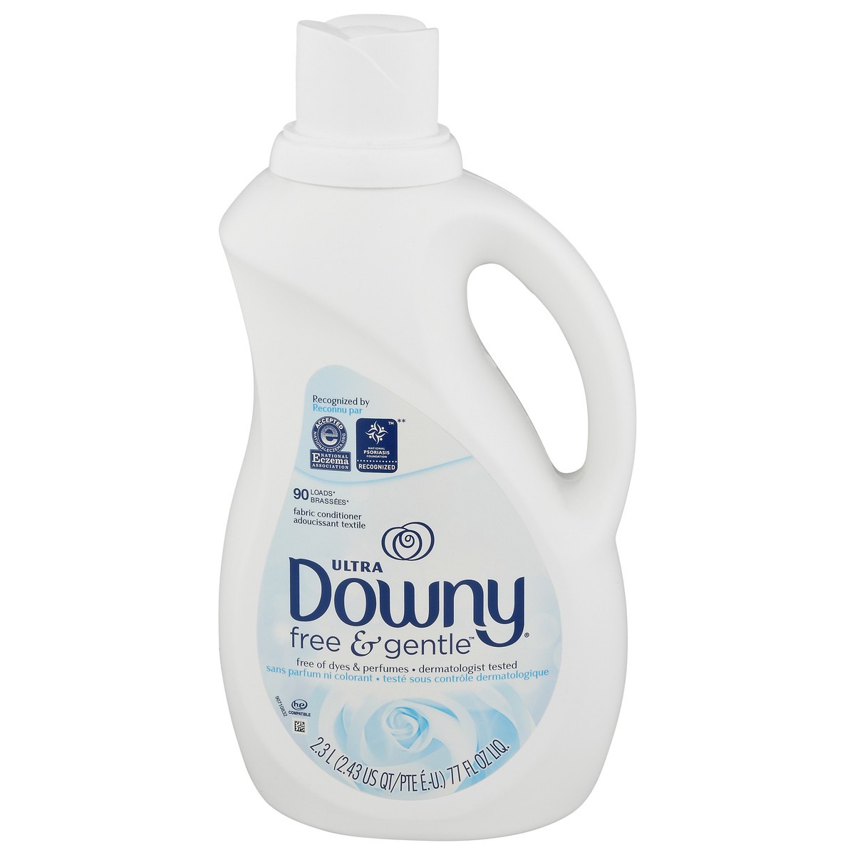 slide 1 of 2, Downy Free & Gentle Ultra Fabric Conditioner 2.43 qt, 2.43 qt