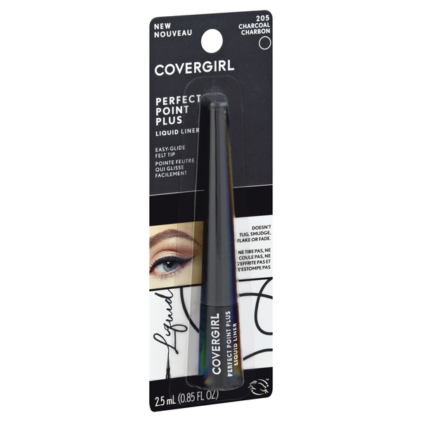 slide 1 of 1, Covergirl Perfect Point Plus Liquid Liner, Charcoal 205, 0.85 fl oz