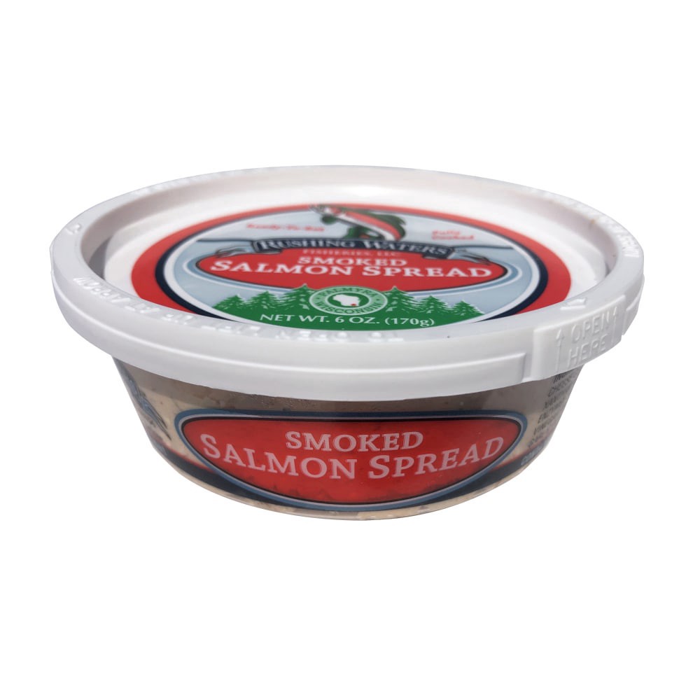 slide 1 of 3, Rushing Waters Smoked Salmon Spread, 6 oz